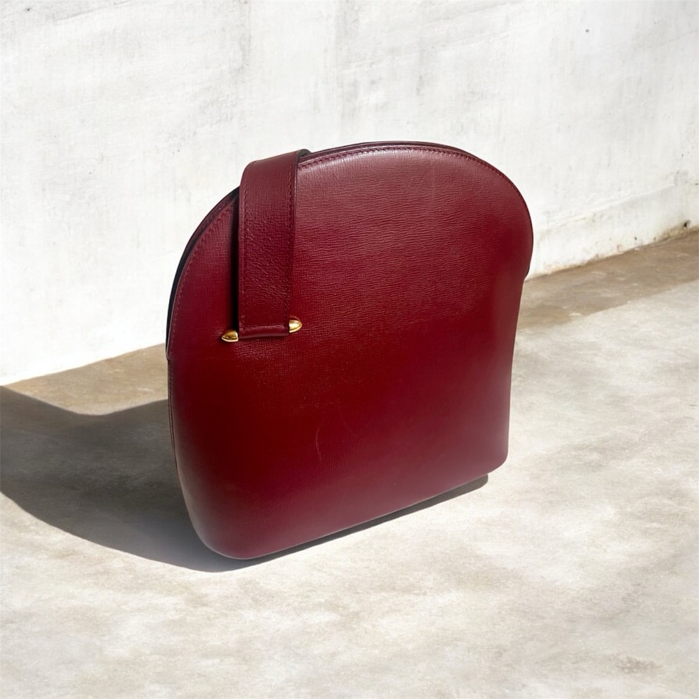 💋Cartier Burgundy Leather Crossbody Bag - Picture 3 of 12